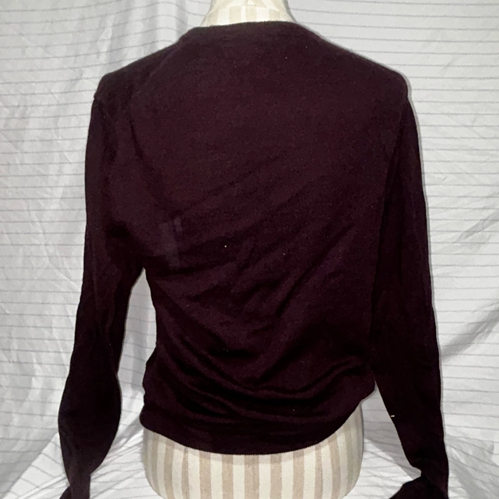 Goodthreads Women's Dark Maroon Long Sleeve Top - Picture 4 of 5